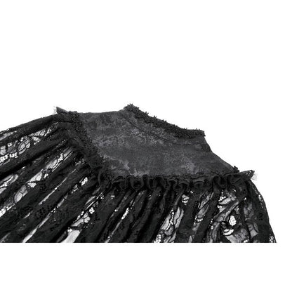 Dark in Love Zuri Vintage Lace Cape with Flowing Sleeves - Kate's Clothing