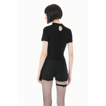 Dark in Love Spiderweb Mesh Short Sleeve Top