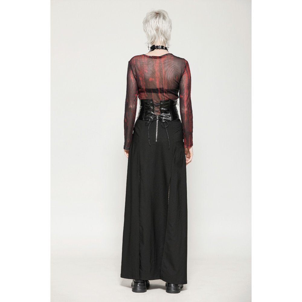 Dark in Lia Punk Love Patent Leather Waist Corset with Metal Accents - Kate's Clothing