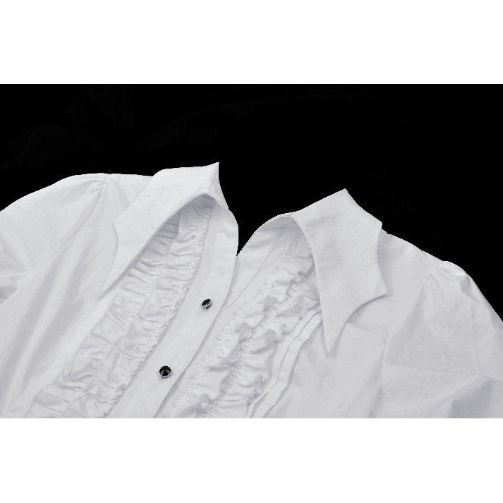 Dark in Love Queeny White Gothic Demon Shirt - Kate's Clothing