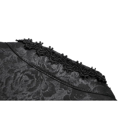 Dark in Love Zuri Vintage Lace Cape with Flowing Sleeves - Kate's Clothing