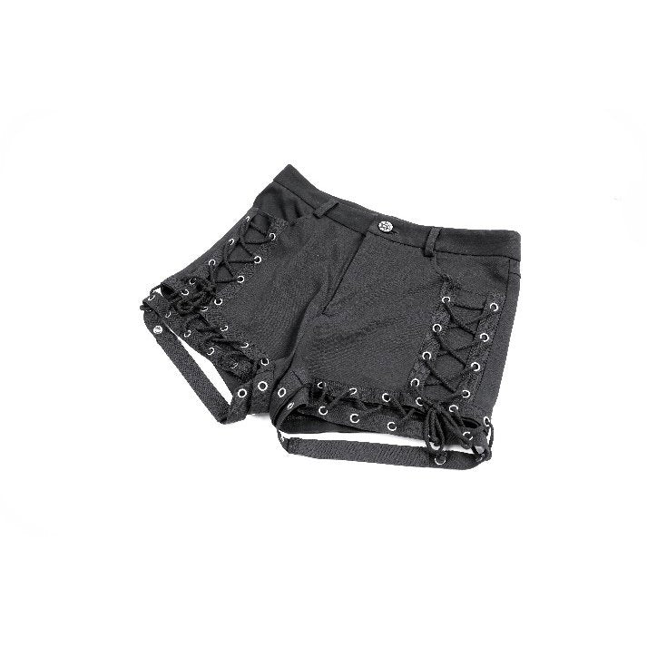 Dark in Love Side-Laced Eyelet Hotpants Shorts