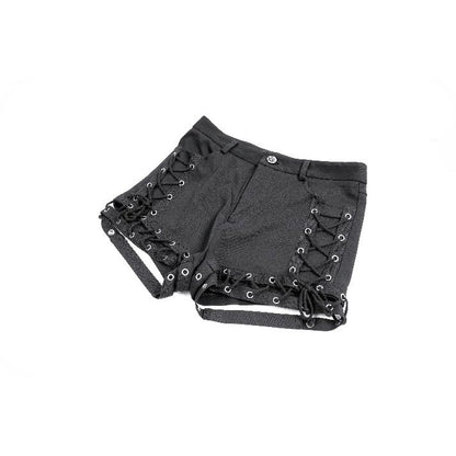 Dark in Love Side-Laced Eyelet Hotpants Shorts