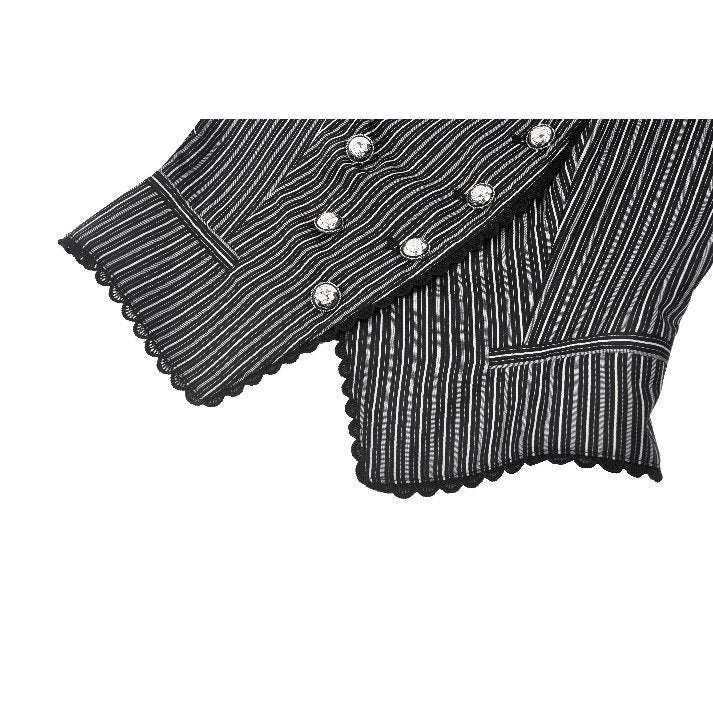 Dark in Love Gwyneth Dark Striped Corporate Goth Vest - Kate's Clothing