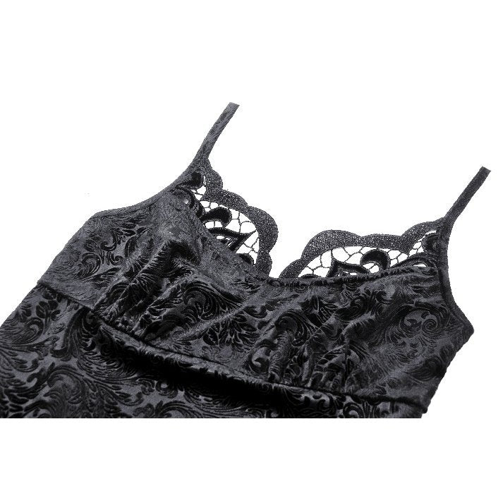 Dark in Love Freya Dark Embossed Velvet Camisole - Kate's Clothing