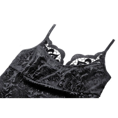 Dark in Love Freya Dark Embossed Velvet Camisole - Kate's Clothing