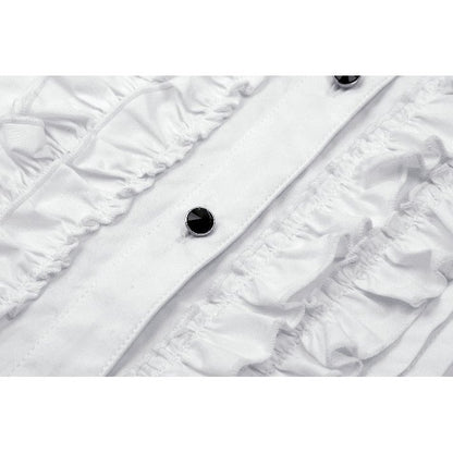 Dark in Love Queeny White Gothic Demon Shirt - Kate's Clothing