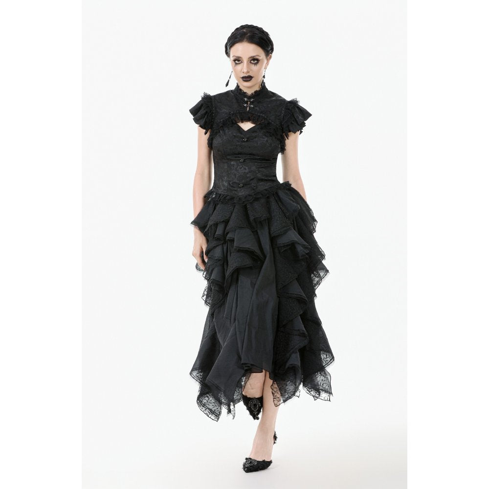 Dark in Love Seraphine Lace Off-Shoulder Goth Bodysuit