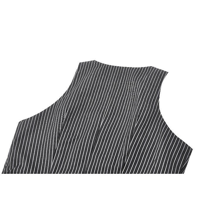 Dark in Love Gwyneth Dark Striped Corporate Goth Vest - Kate's Clothing