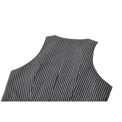 Dark in Love Gwyneth Dark Striped Corporate Goth Vest - Kate's Clothing