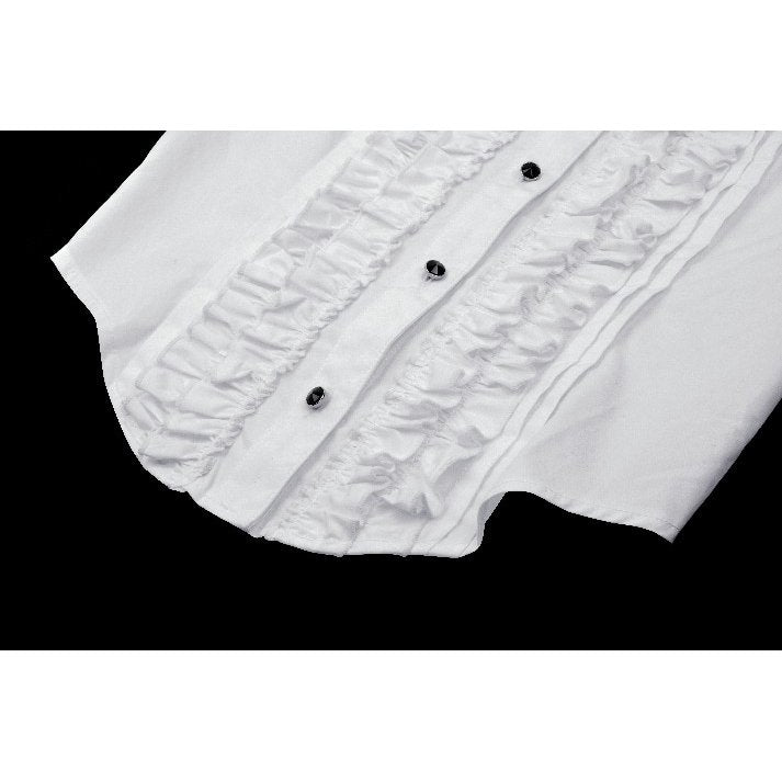 Dark in Love Queeny White Gothic Demon Shirt - Kate's Clothing