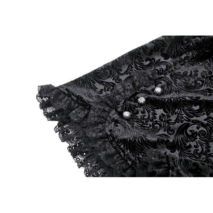 Dark in Love Venus Velvet Embossed Base Shorts - Kate's Clothing