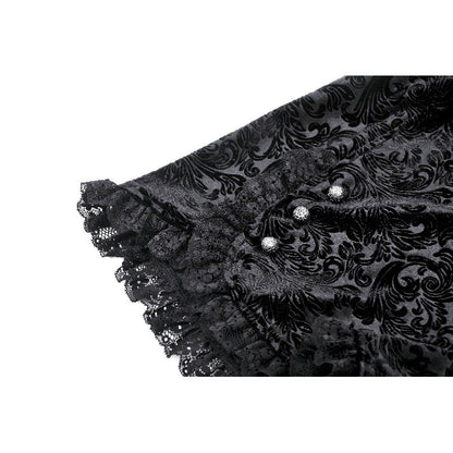 Dark in Love Venus Velvet Embossed Base Shorts - Kate's Clothing