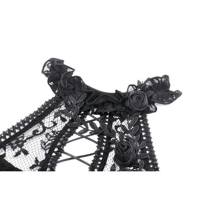 Dark in Love Gem Gothic Vine Lace Tail Dress
