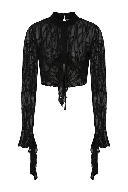 Banned Apparel Seraphina Mesh Top Black