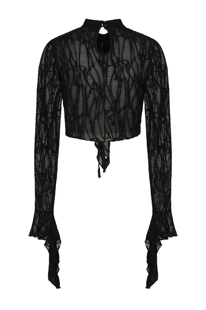 Banned Apparel Seraphina Mesh Top Black