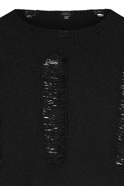Banned Apparel Rosalie Distressed Knit Top