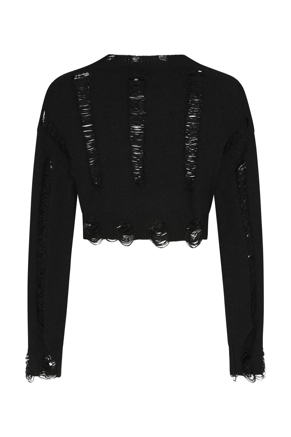 Banned Apparel Rosalie Distressed Knit Top