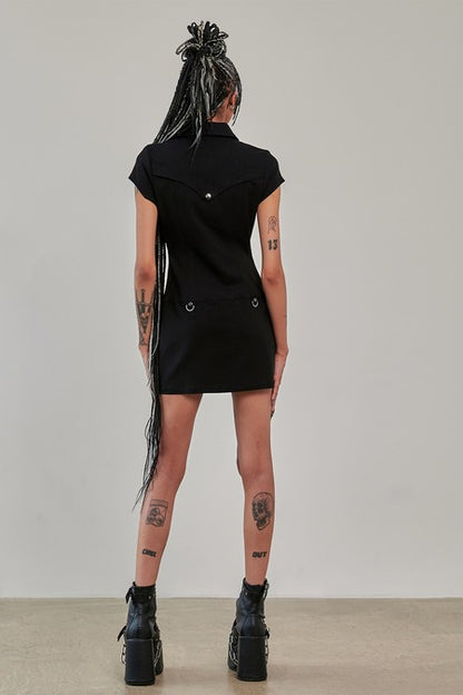 Banned Alternative Tartan Night Zip Dress
