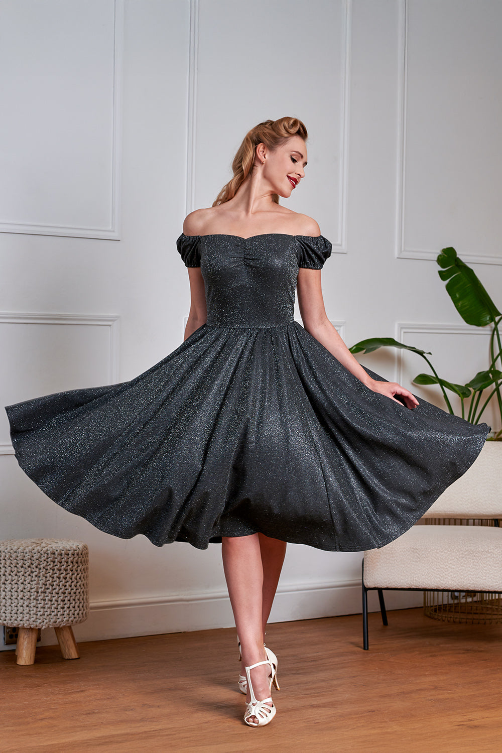 Banned Apparel Black Marilyn Sparkle Dress