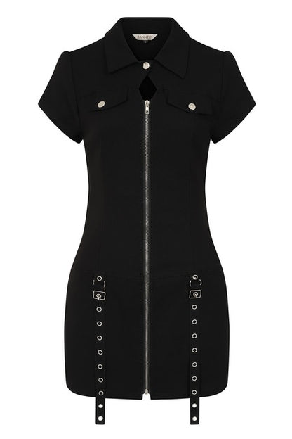 Banned Alternative Tartan Night Zip Dress