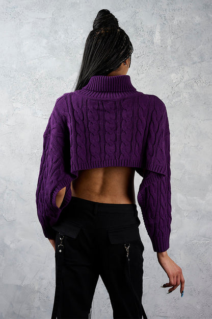 Banned Apparel Purple Knitcore Chaos Jumper