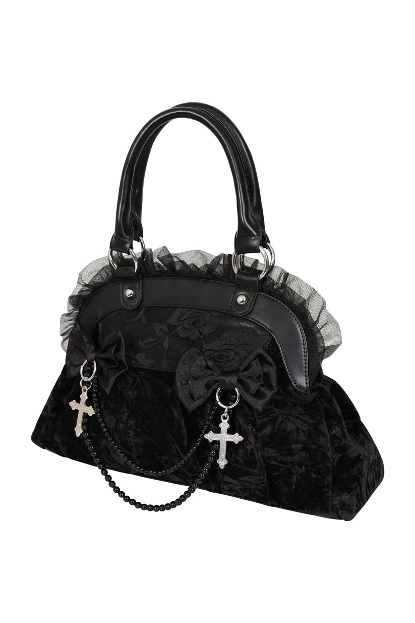 Banned Apparel Sanctum Velvet Bag, view 4