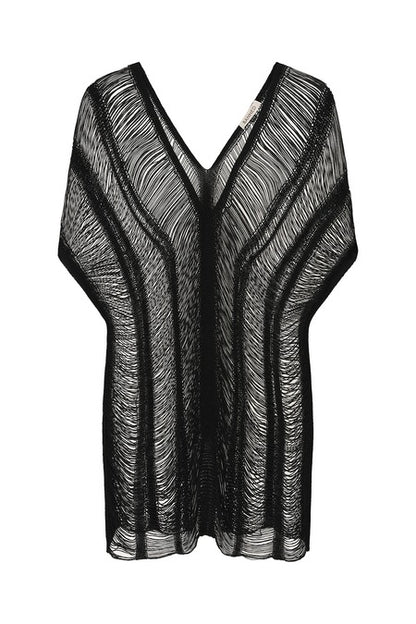 Banned Apparel Gothic Mesh Top Black Sheer Layering