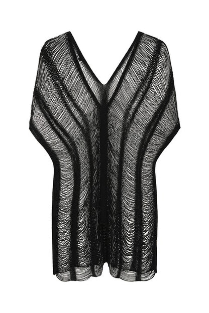 Banned Apparel Gothic Mesh Top Black Sheer Layering