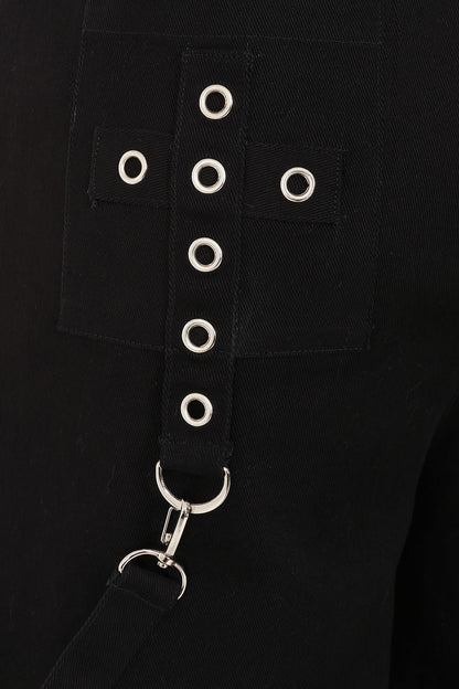 Dropzone Wide Leg Cargo Trousers pocket detail close up