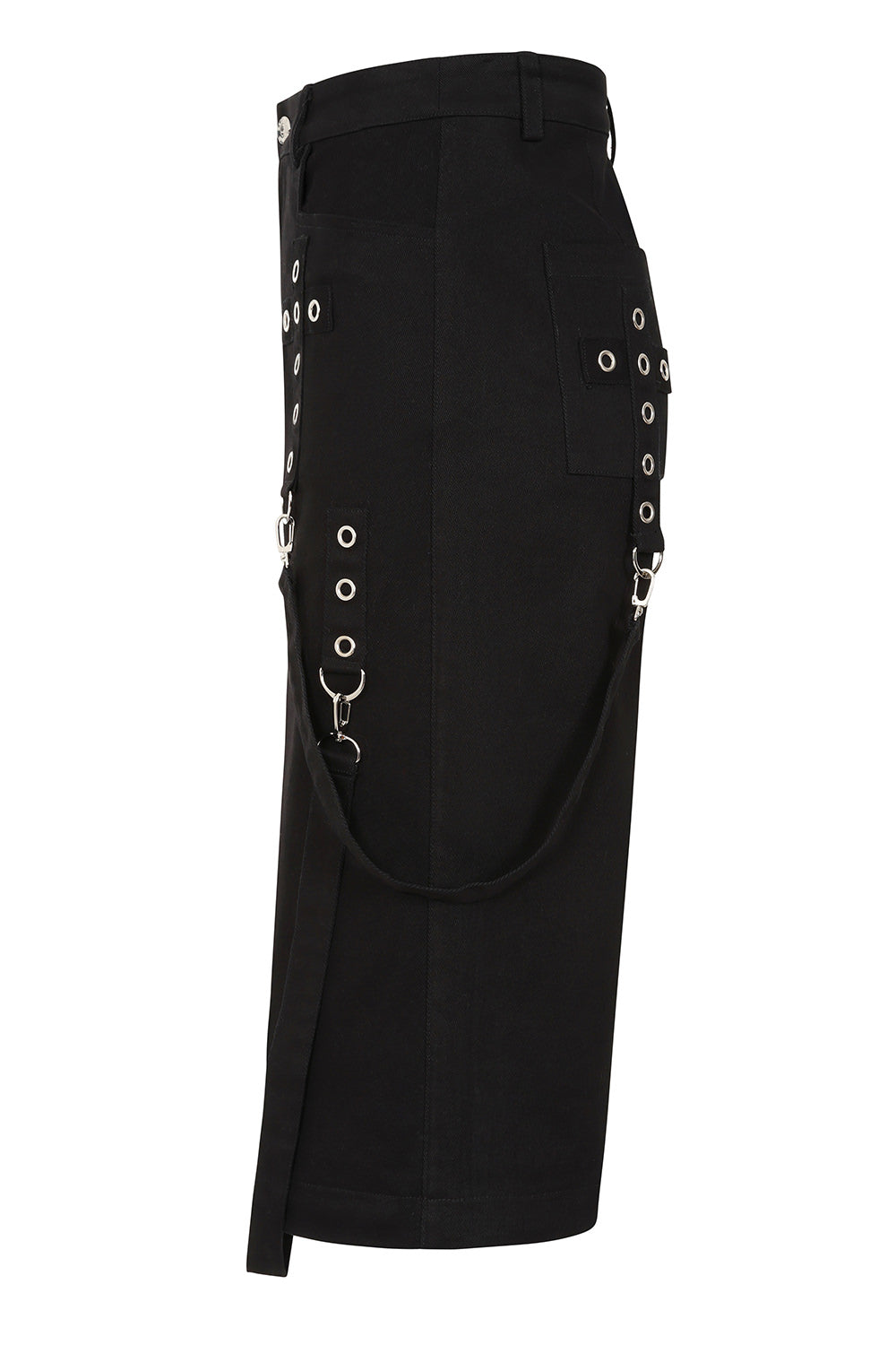 Dropzone Wide Leg Cargo Trousers converted to shorts side view