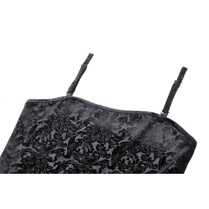 Dark in Love Freya Dark Embossed Velvet Camisole - Kate's Clothing