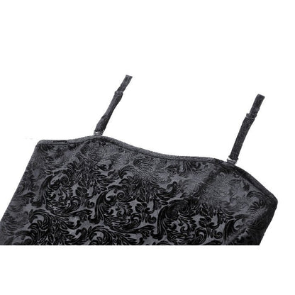 Dark in Love Freya Dark Embossed Velvet Camisole - Kate's Clothing