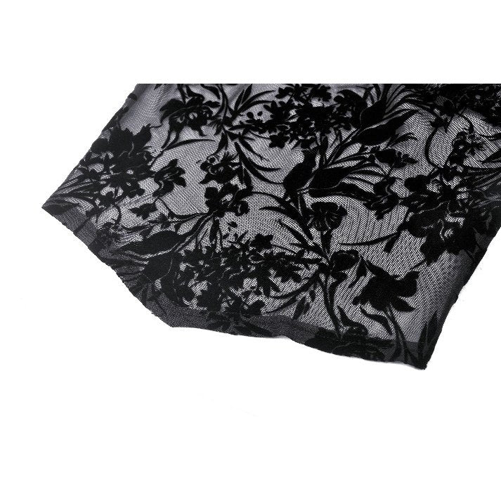 Dark in Love Bluebell Gothic Sexy Off-Shoulder Velvet Lace Top - Kate's Clothing