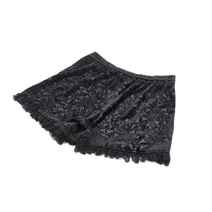 Dark in Love Venus Velvet Embossed Base Shorts - Kate's Clothing