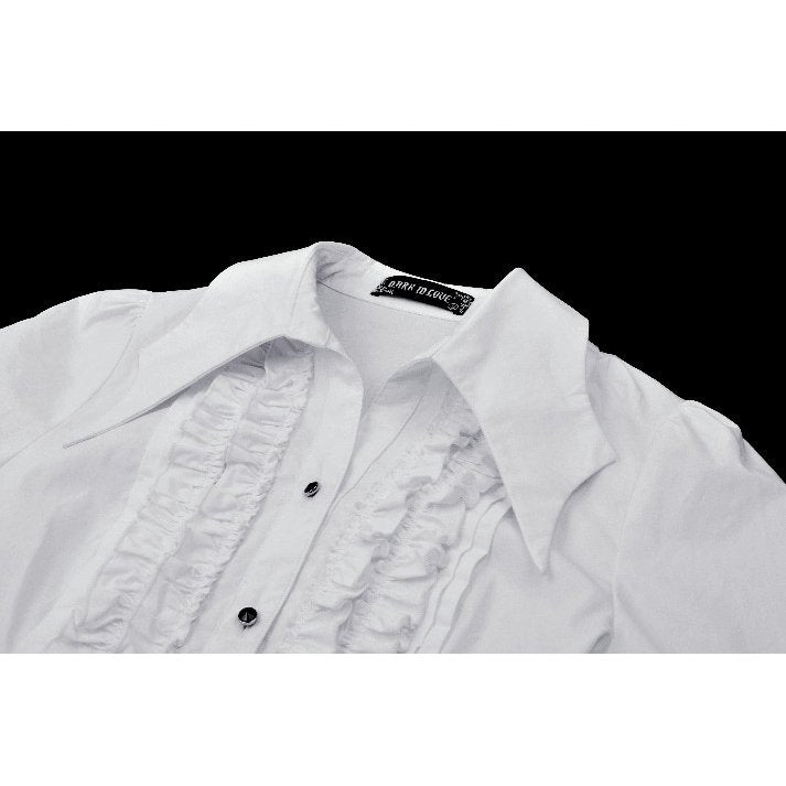 Dark in Love Queeny White Gothic Demon Shirt - Kate's Clothing