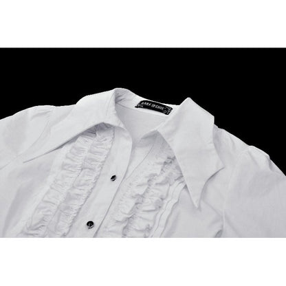 Dark in Love Queeny White Gothic Demon Shirt - Kate's Clothing
