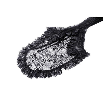Dark in Love Delaney Gothic Romantic Lace Flare Sleeve Top - Kate's Clothing