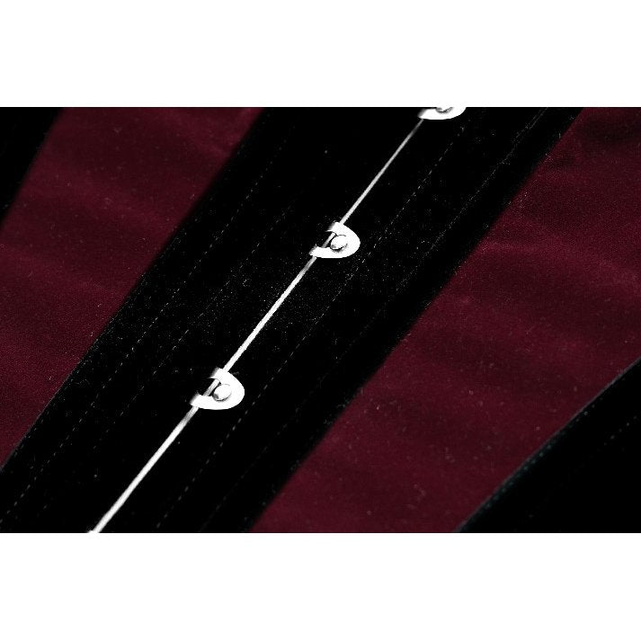 Dark in Love Crimson Vampiric Velvet Corset Top