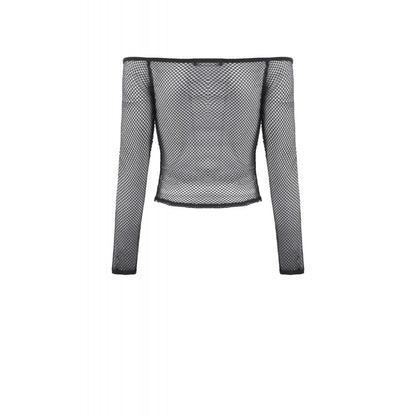 Alt fashion grunge look with mesh top