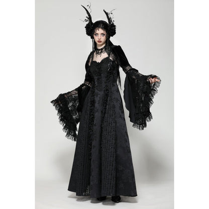 Dark in Love Lavinia Elegant Shrug in Velvet and Lace - Kate's Clothing