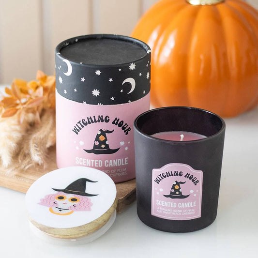 Gothic Gifts Witching Hour Plum and Black Cherry Candle - Kate's Clothing