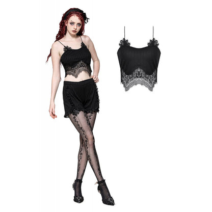 Dark in Love Eliza Gothic Black Sexy Camisole - Kate's Clothing