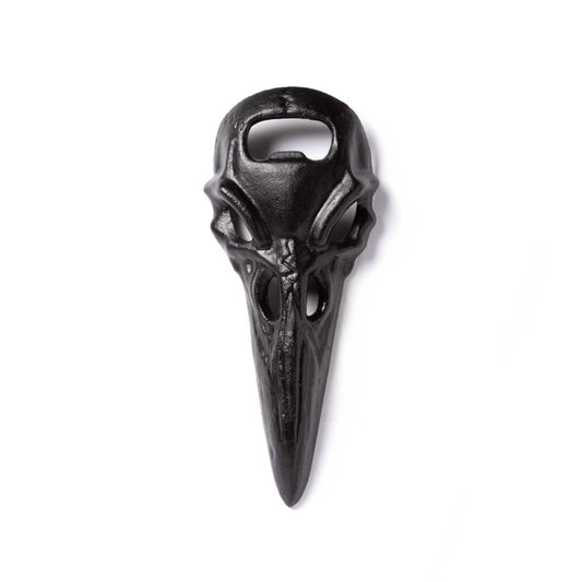 Alchemy Gothic Black Raven Skull Bottle Opener