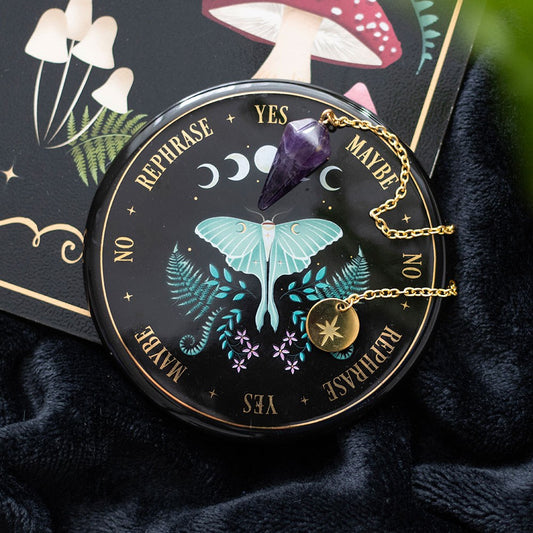 Gothic Gifts Luna Moth Pedulum Divination Kit - Kate's Clothing