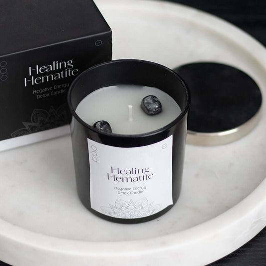 Gothic Gifts Healing Hematite Detox Candle - Kate's Clothing