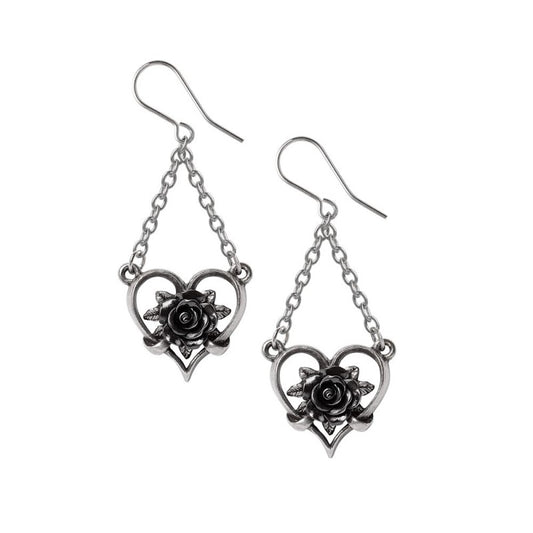 Alchemy Gothic Heart of Blackness Earrings