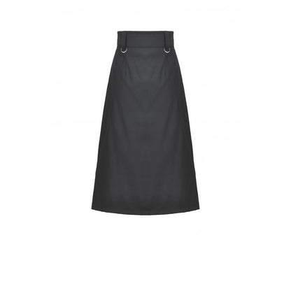 Dark in Love Chain Belt Layered Goth Skirt in Black