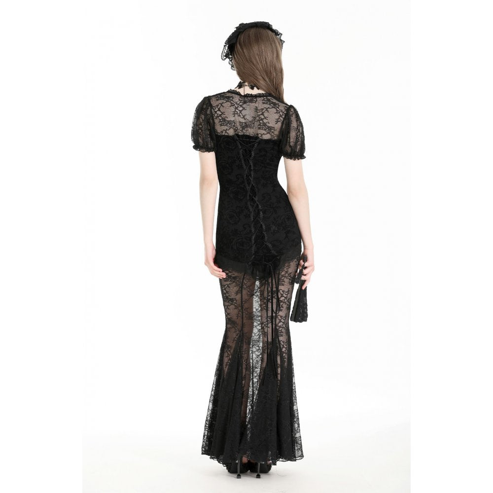 Dark in Love Verena Gothic Fishtail Dress - Kate's Clothing