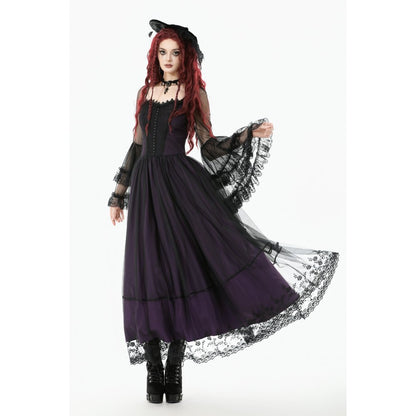 Dark in Love Lilith Bell Sleeve Gothic Maxi Dress